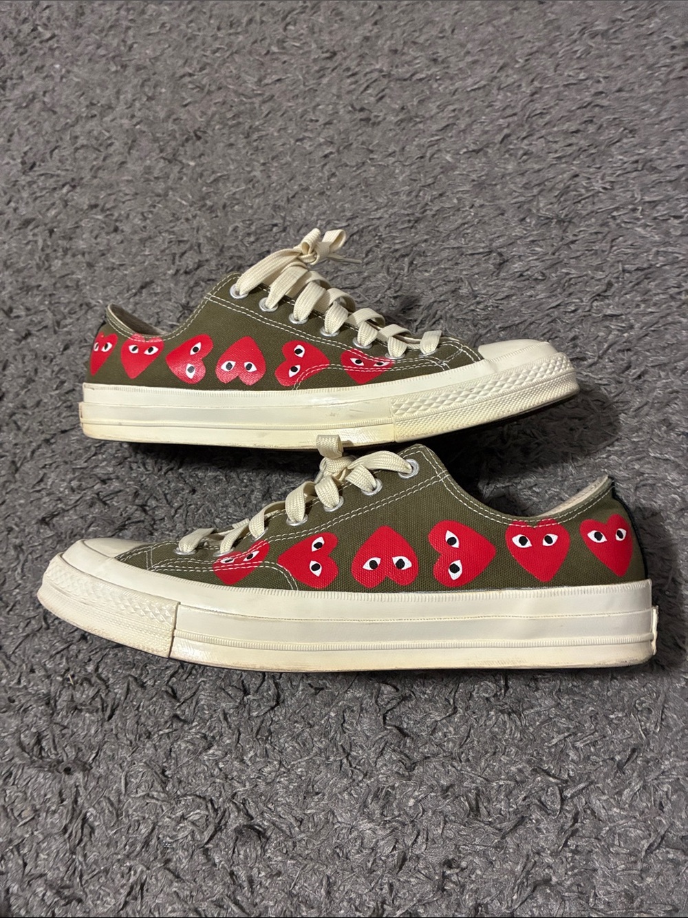 Converse Olive comme de garçon low